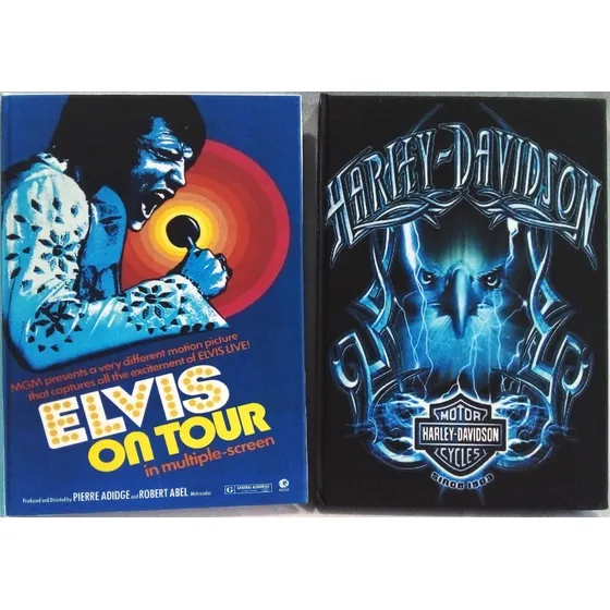 Cadernetas Em Branco 2 Un Harley Davidson E Elvis Presley