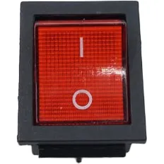 Switch De Tecla Universal Rojo 4 Terminales 20amp