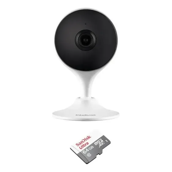 Câmera De Segurança Wifi Full Hd Im3 Intelbras + Cartão 64gb
