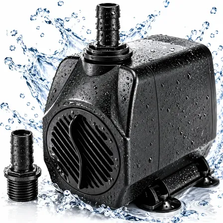 Bomba Submersa 2500 L/h Bombinha 2,7m Lagos Recalque Fontes Aquários Cascata Chafariz Motor Água Doce Salgada Marinho Fonte Hidroponia Aquaponia