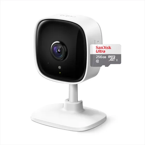 Cámara Seguridad Ip Wifi Audio 3mp Tp-link Tapo C110 + 256gb Color Blanco