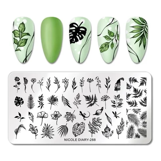 Placas De Stamping De Metal. Nicole Diary. Rectangular