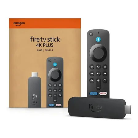 Amazon Fire Tv Stick 4k Plus Wifi6 Jogue Xbox Game Pass Cor Preto Tipo de controle remoto De voz
