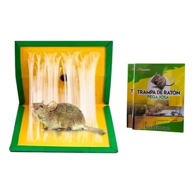 2 Trampa Pega Ratas Ratones Pericotes Pegamento Adhesivo