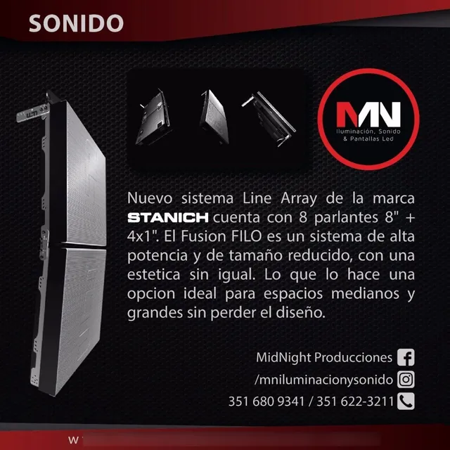Line Array Fusion Filo De Stanich Con Bumper Y Baul Original