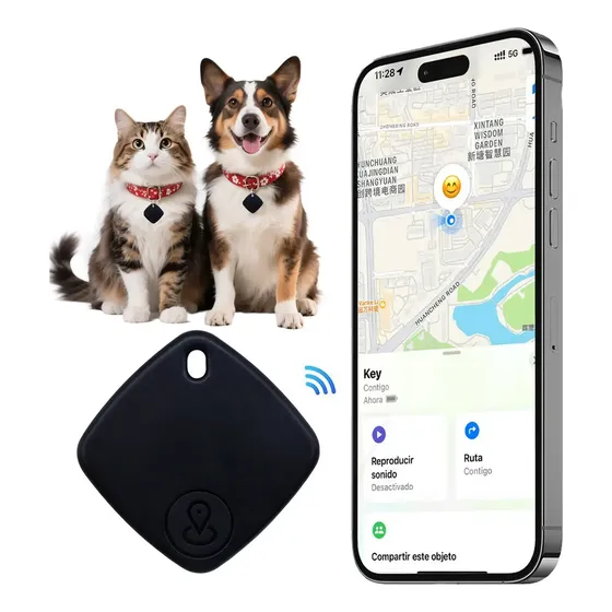 Localizador De Llaves Mini Smart Tag Rastreador Gps Bluetooth Para Mascotas, Funda Llavero Niño, Alarma Anti - Pérdida Impermeable Con Find My De Apple | Cuotas sin interés