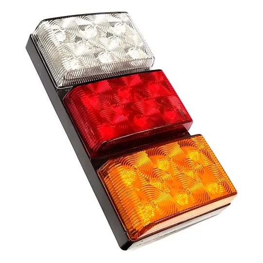 Farol Trasero Led Trailer Camion Rojo Blanco Ambar 19x9cm