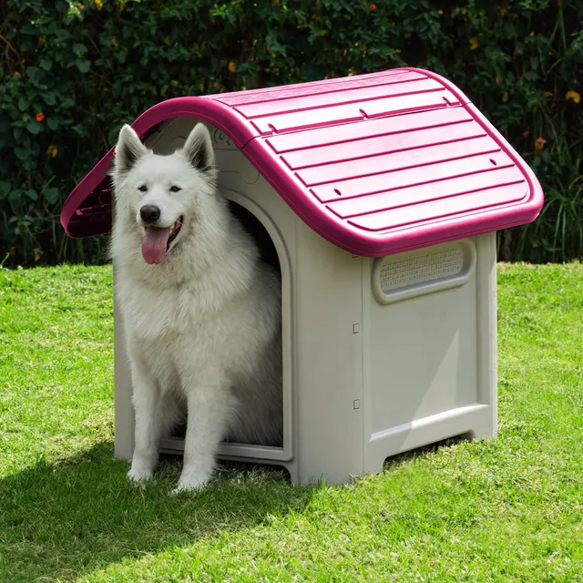 Casa Plástica Resistente Intemperie Para Perros