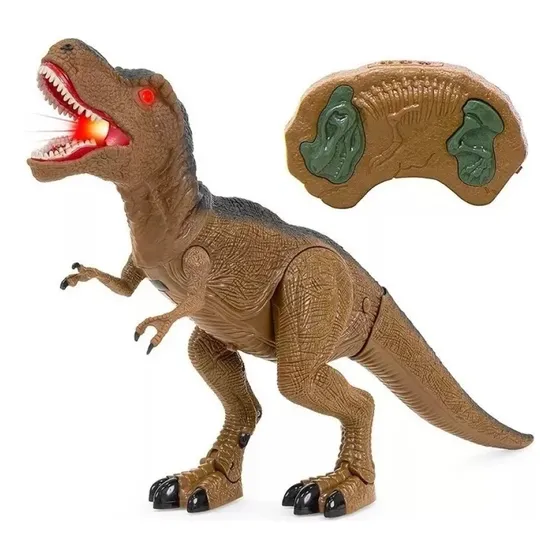 Dinosaurio Rex Con Sonido +movimiento +humo +control Remoto