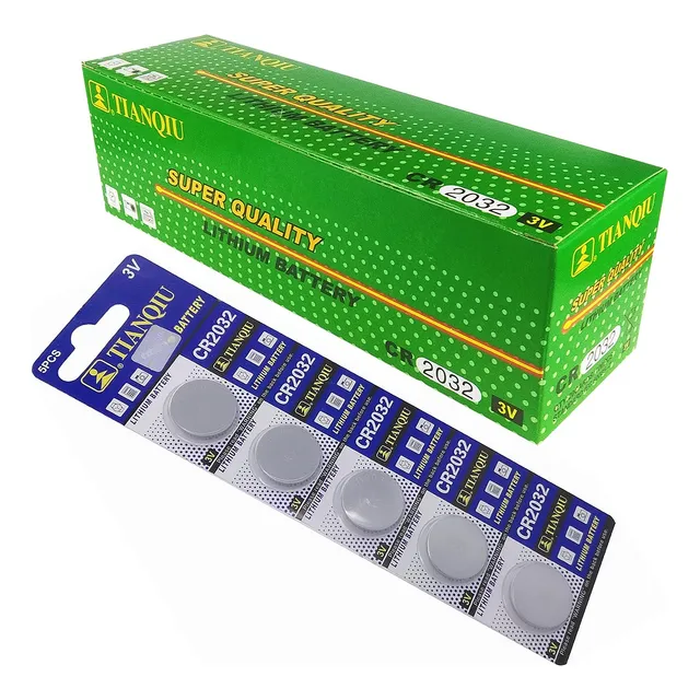 Pilas Tianqiu Cr2032 Botón 3v Caja 100 Unidades