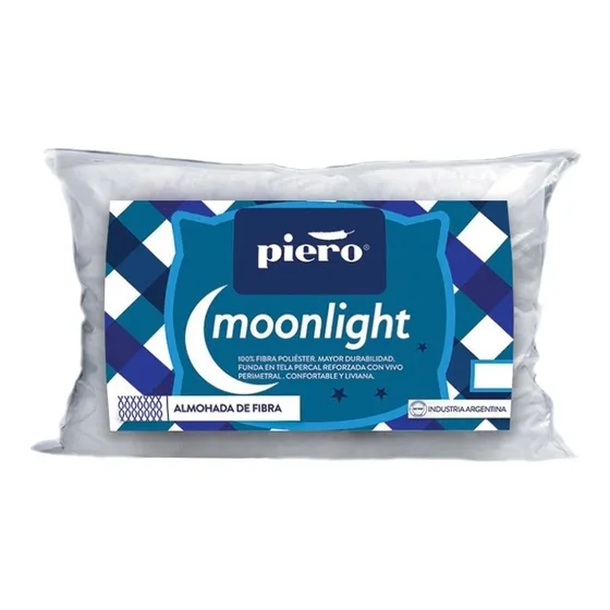 Almohada Piero Moonlight tradicional 70cm x 40cm blanca