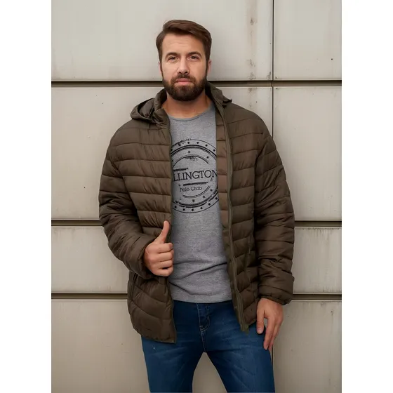 Campera Wellington Polo Importada Puffer Capucha Desmontable