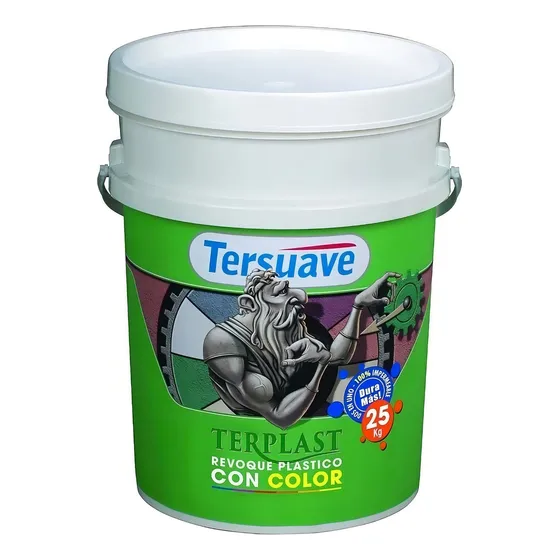 Tersuave Revoque Plástico Mate Terplast 25 Kg A Rodillo Color Blanco