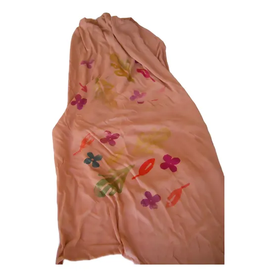 Aneta - Chal De Modal Artesanal Con Diseño Floral