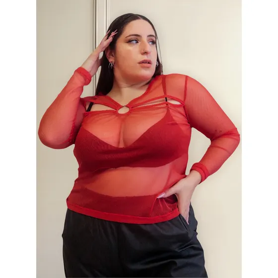 Blusa De Tul Liso Nueva Temporada Talles M 3xl Nn