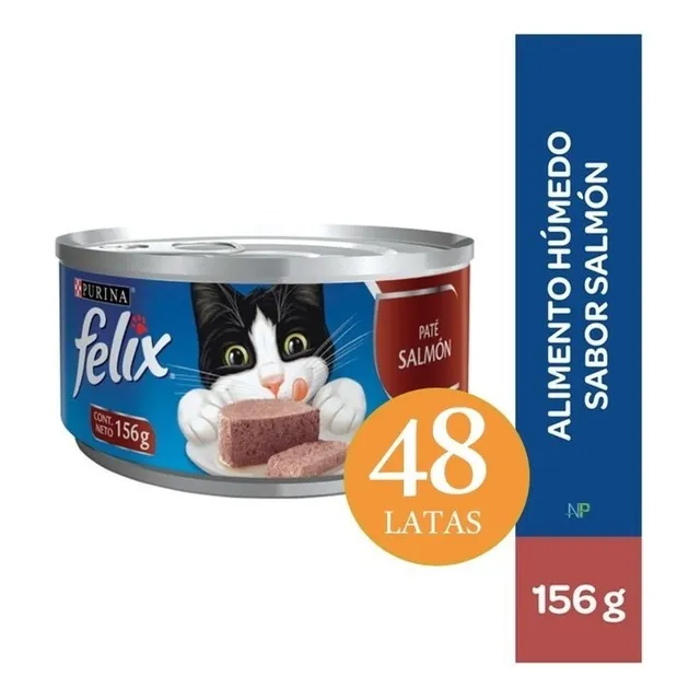 Felix En Latas - Solo Paté Salmón - Pack 48 Unidades. Np