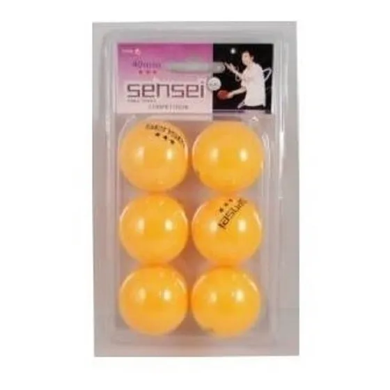 Set De 6 Pelotas De Ping Pong Sensei 3 Estrellas