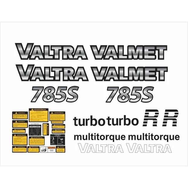 Kit Adesivos Compatível Trator 785s Turbo + Etiqueta R737