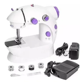 Mini Måquina De Costura Elétrica Portåtil Com Pedal110v/220v Mini Måquina De Costura Elétrica Portåtil Com Pedal110v/220v
