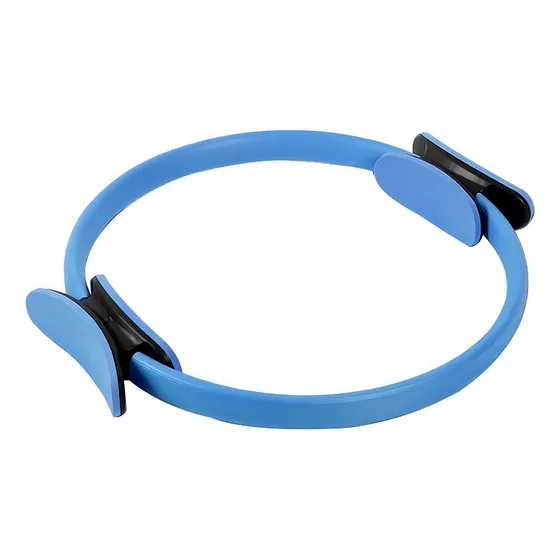 Justgofit Anel de Pilates Fisioterapia Yoga Círculo Aro Ring Tonificador Para Fortalecimento Flexível 36 cm Cor Azul