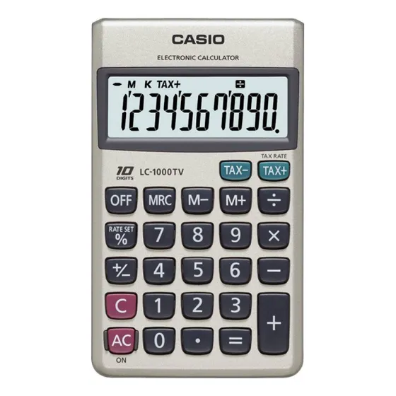 Calculadora Casio Lc-1000tv 10 Digitos Local De Mano