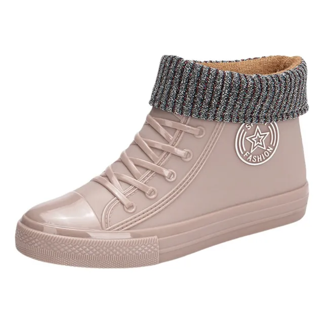 Botas Lluvia Para Mujer Zapatos Forro De Algodón Extraíble