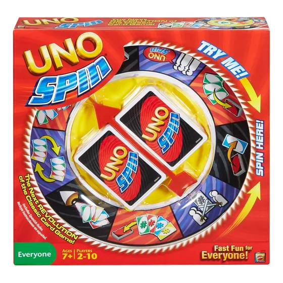 Juego De Cartas Mattel Games Uno Spin Con Rueda Giratoria Y