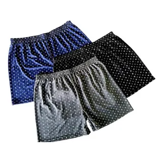 Kit 3 Cuecas Samba Canção Short Malha Fria Pijama Dormir Kit 3 Cuecas Samba Canção Short Malha Fria Pijama Dormir