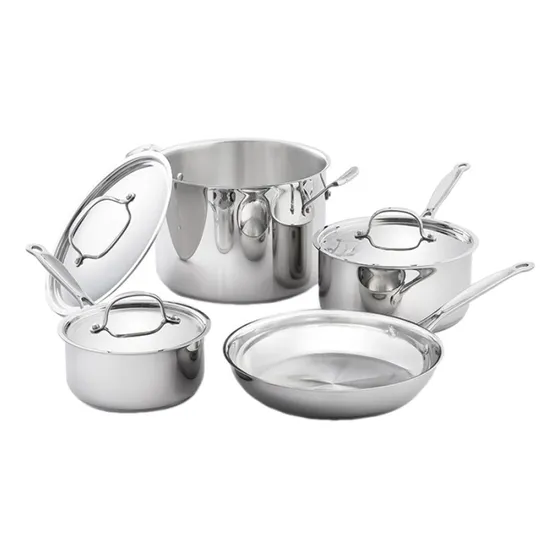 Juego De Ollas De Acero Inoxidable De 7 Piezas Cuisinart