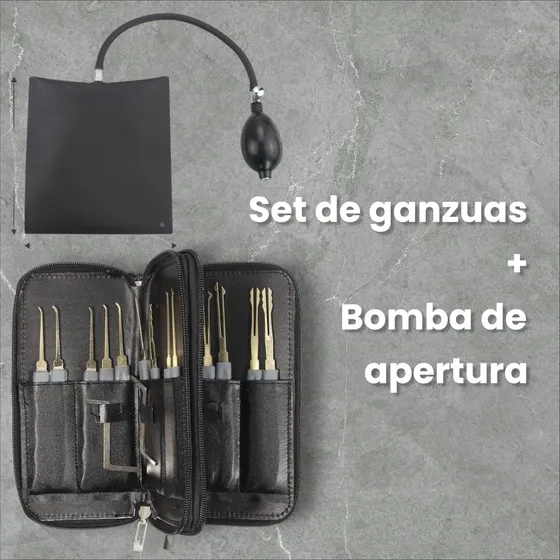 Ser De Ganzuas + Bomba De Apertura Cerrajería Auto Casa
