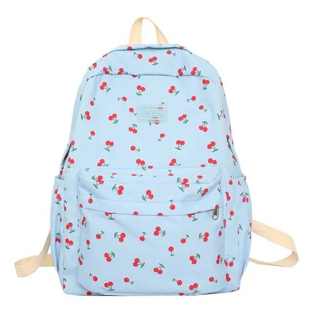 L Mochila Kawaii Con Estampado De Cerezas Para Mujer Y Niña