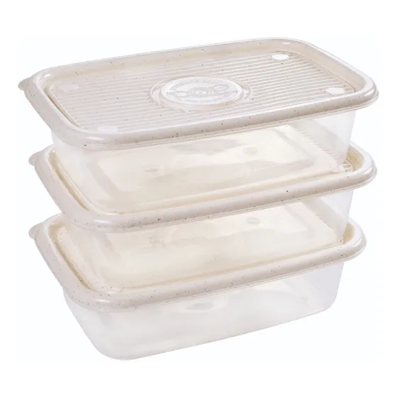 Conjunto 3 Potes 1,2 Lt Jogo Potinho Marmita Fitness Comida