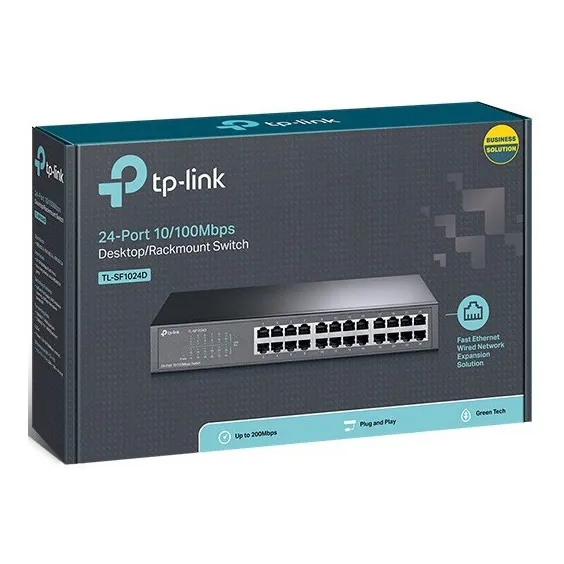 Switch Tp-link 24 Puertos 10/100 Mbps Rackmount Tl - Sf1024d