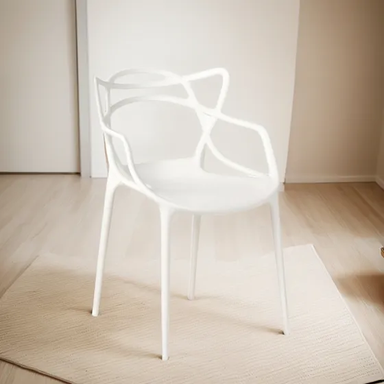 Silla Comedor Polipropileno  Master Blanco O Negro Unican