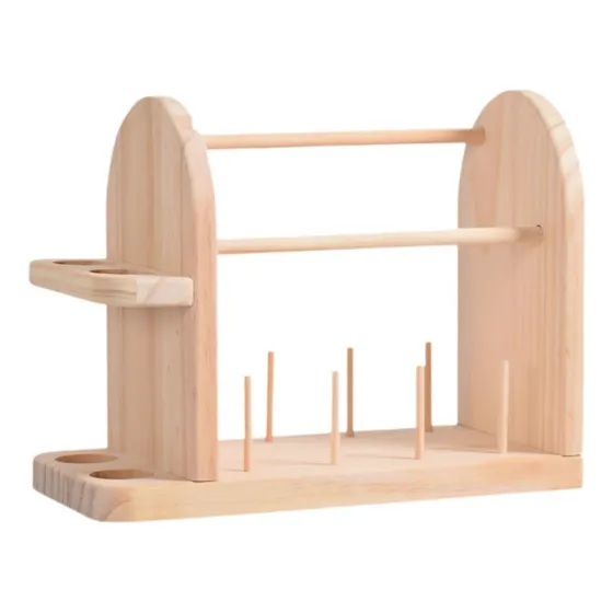 Soporte Para Hilo De Ganchillo De Madera, Soporte Para Bobin