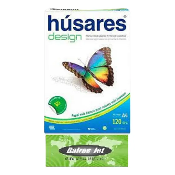 10 Resmas Husares Design A4 120 Grs X 300 Hojas Husares 7878