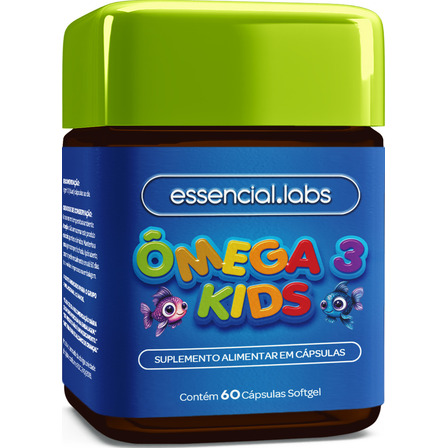 Ômega 3 Kids Peixinho - 60 Cápsulas Softgel - Fórmula Concentrada Epa Dha Para Crianças / Infantil Ômega 3 Kids Peixinho - 60 Cápsulas Softgel - Fórmula Concentrada Epa Dha Para Crianças / Infantil
