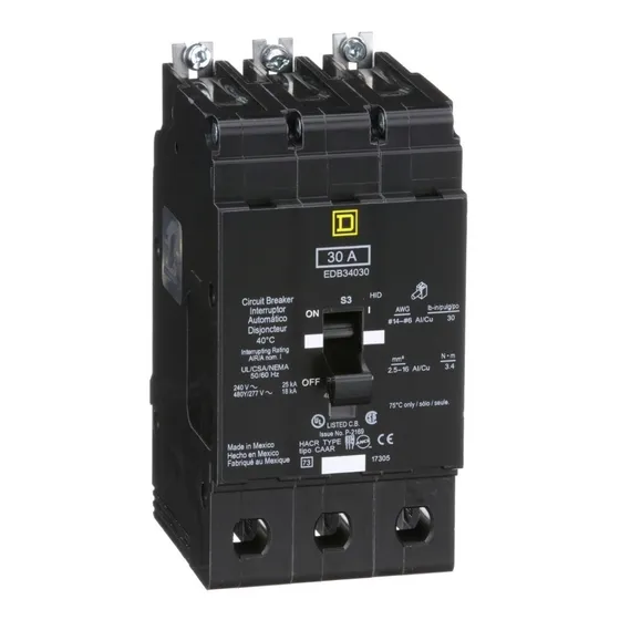 Interruptor Termomagnético Edb 3p 30a Schneider Edb34030