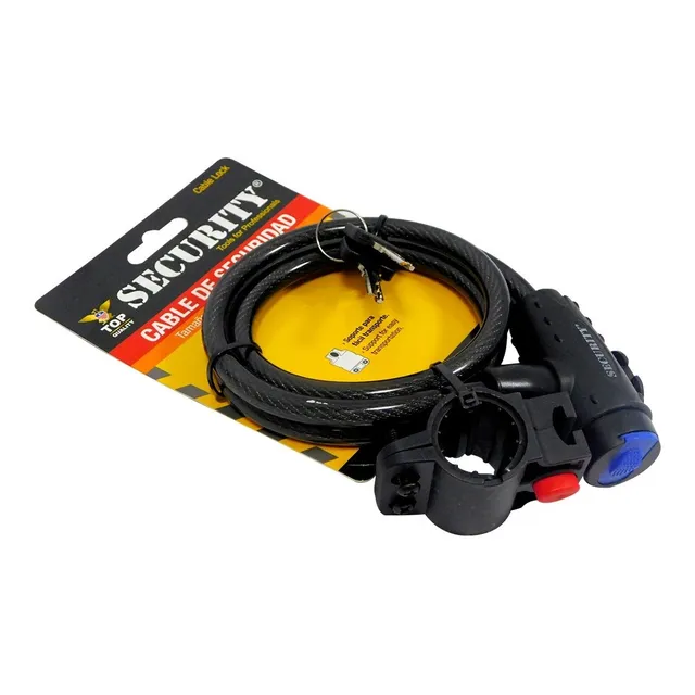 Guaya Cable De Seguridad 100cm Con Candado Bicicleta Moto 