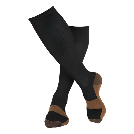 Medias De Compresion Unixes 20-30mmhg Color Negro Descanso