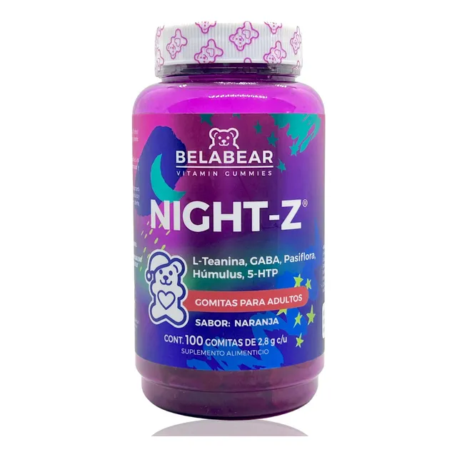 Belabear Night-z 100 Gomitas Pasiflora, Gaba, 5-htp
