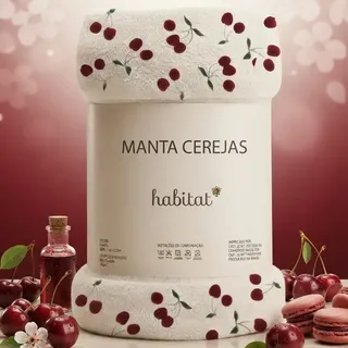 Habitat Manta Cobertor Casal 1,80x2,20m Veludo Antialérgica Toque Mac