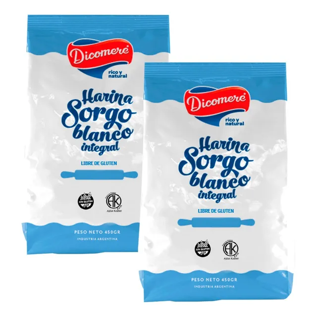 Harina De Sorgo Blanco Integral Dicomere X450gr - Pack X2