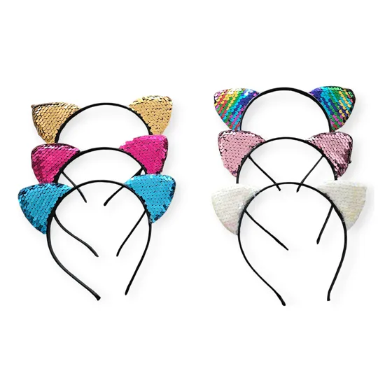 Pack Cintillos Orejas Gatos Colores Para Sorpresas Cotillón 