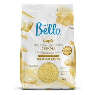 Cera Depilação Corpo Chocolate Branco Pérola Depil Bella 1kg Cera Depilação Corpo Chocolate Branco Pérola Depil Bella 1kg