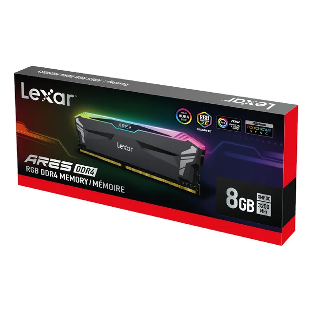 Memoria Ram Lexar 8gb Ares   Rgb Ddr4 3600 Mhz