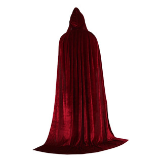 Capa Larga Con Capucha Para Cosplay De 90cm Vino Rojo Capa Larga Con Capucha Para Cosplay De 90cm Vino Rojo