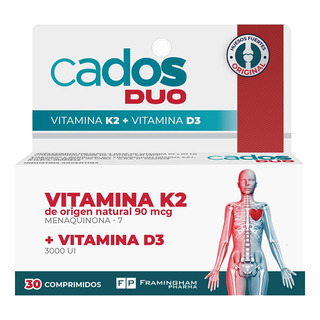 Cados Duo Vitamina K2 + Vitamina D3 30 Comp Cados Duo Vitamina K2 + Vitamina D3 30 Comp
