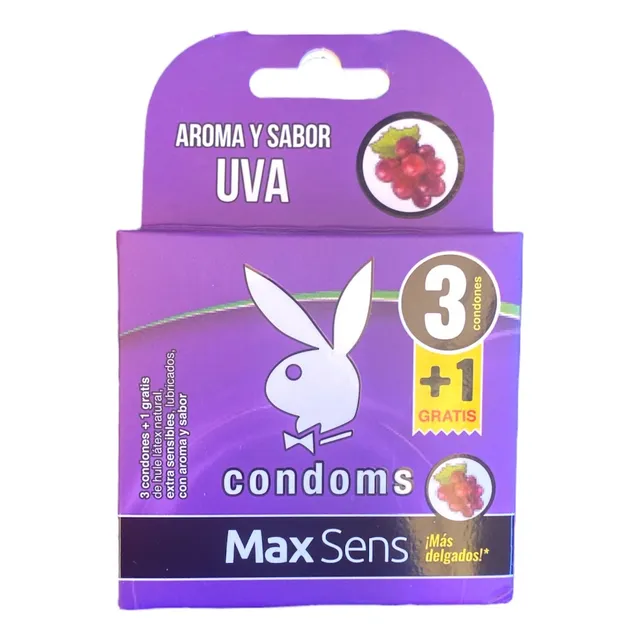Playboy Max Sens Uva 3+1 Condones