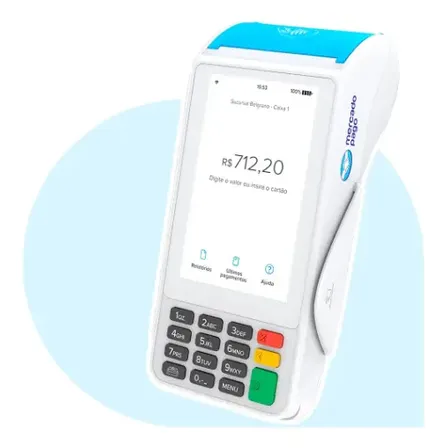 Mercado Pago Point Pro 3 Maquininha 4g C/ Tela Touch Vivo 127/220v Claro